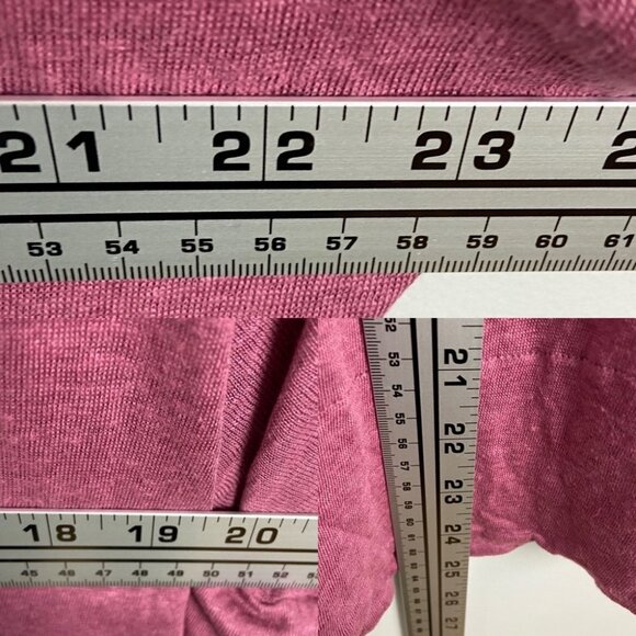 BA&SH 100% Linen Shirt Jexy Lady Pink V-Neck T-Shirt Elevated Basic Top Blouse 6 - Picture 12 of 14